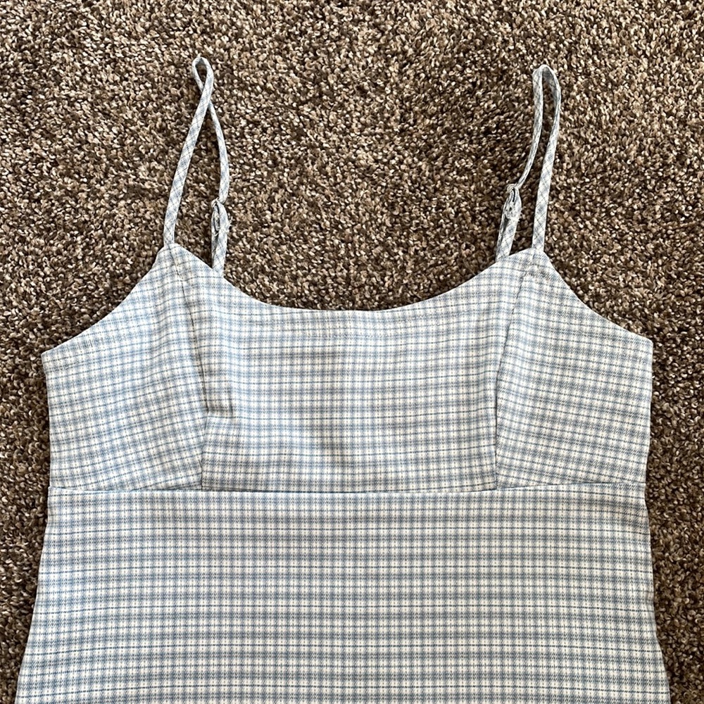 Brandy Melville John Galt NWT blue plaid dress - Picture 6 of 11